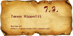 Tanos Hippolit névjegykártya
